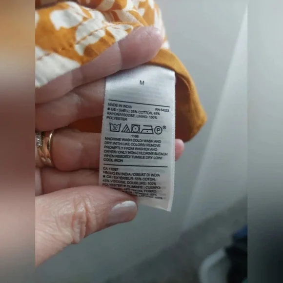 Old Navy Cami fit & Flare Ditsy Floral yellow Ruffle Fit & Flare dress M Spring - Picture 6 of 10